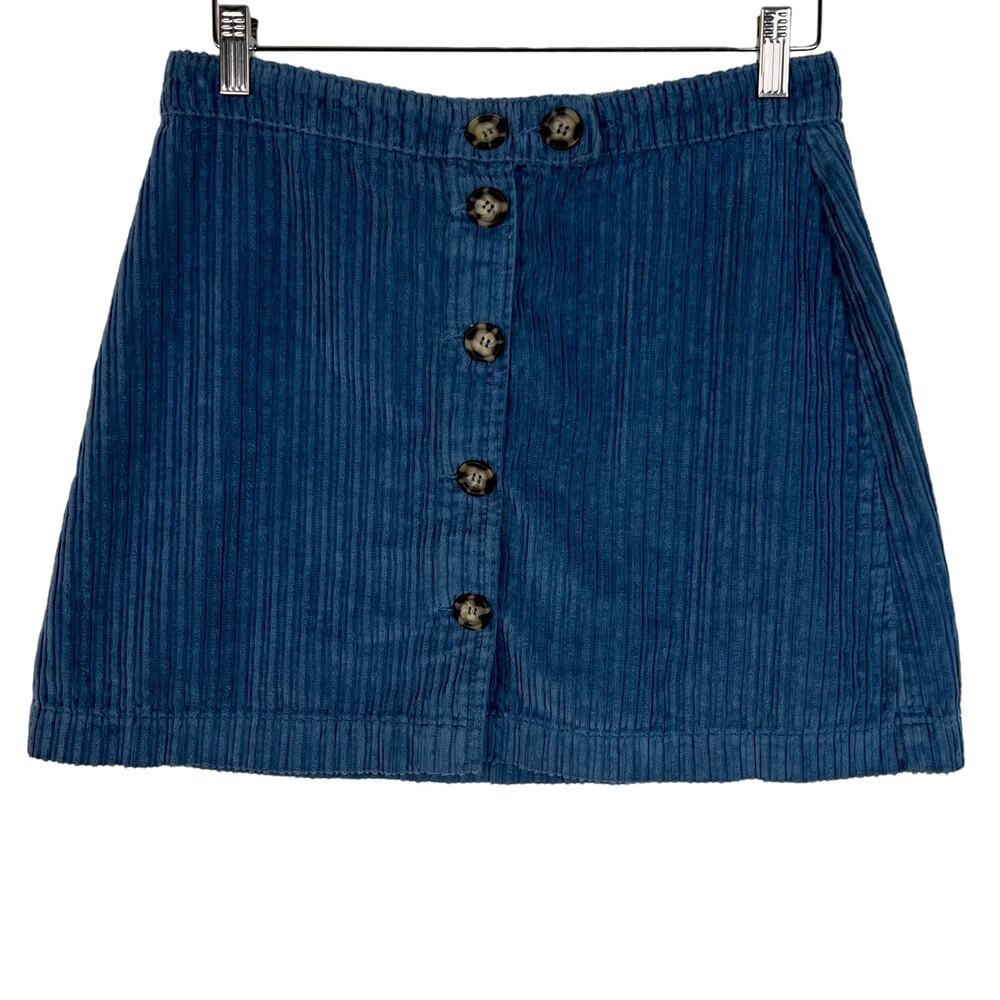 BDG Urban Outfitters Wide Wale Corduroy Blue‎ Mini Skirt Size Medium